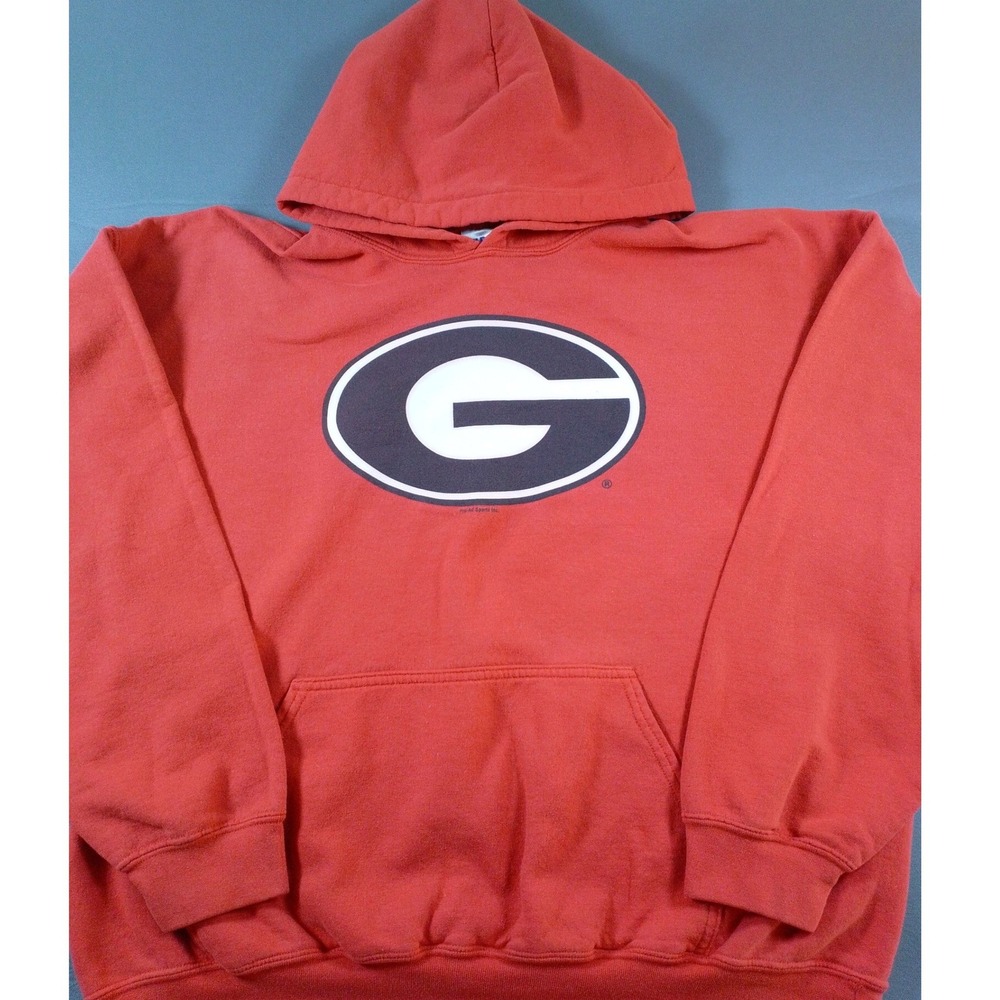 Georgia Bulldogs Hoodie Men's XL Red Fleece Lined Gildan NCAA Football Sports